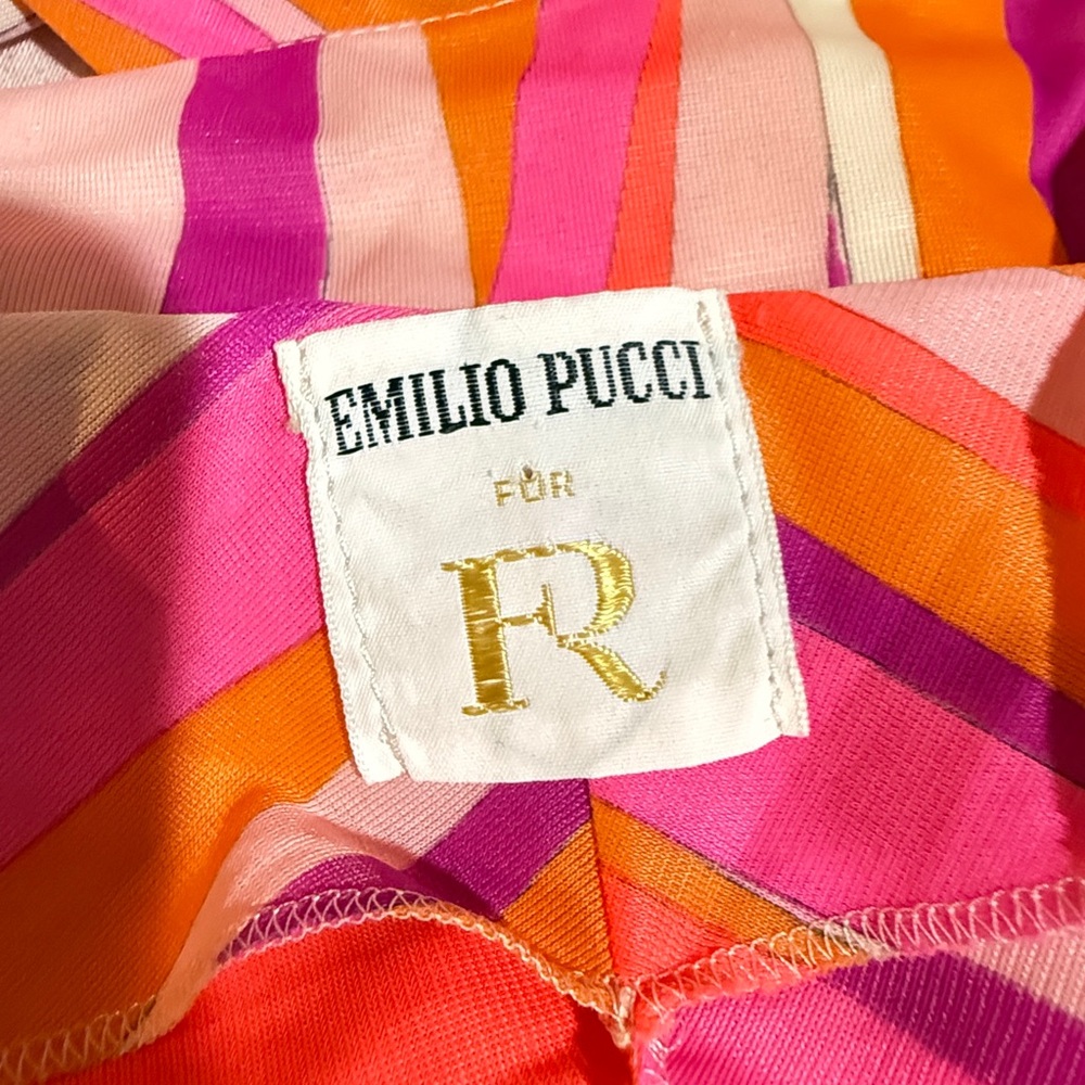 Emilio Pucci Pink and Orange Long Sleeve Dress - Picture 4 of 14